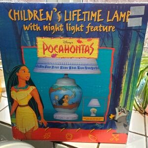 1995 disney Pocahontas nightlight/lamp
